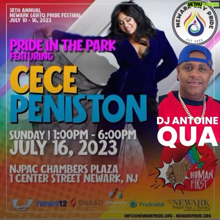 CeCe Peniston Instagram - Let’s go @djqua @kingchuckaduck @newarkgaypride #lgtbq #pride #cecepeniston #saturday #artistsoninstagram #artist #performance @damakeup1 see you tomorrow