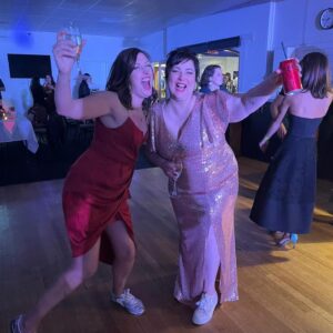 Celia Pacquola Instagram - They bloody did it. My last bestest friend got married and it was so wonderful and silly and I cried and laughed and danced heaps. Congratulations @damianpaulgibson and @kellyfastuca (also the greatest for wearing sneakers to her wedding so I could too) Also hot goss I went home with the photographer 😘😘😘😘 @daramunnis 📸. HMU @meg.cole.man & @monicapmakeup ❤️ Oh and got my dress second hand from @rackitclub Great idea and I got a bargain x