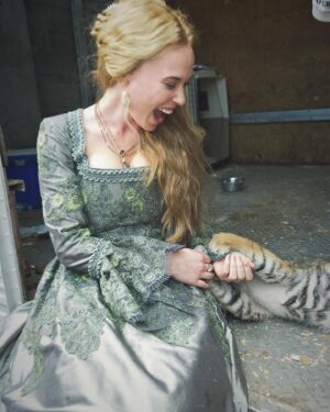 Celina Sinden Instagram - I got to play with these giant kittens on the Reign set once. I swear, Tiger King wasn’t out yet. #reign