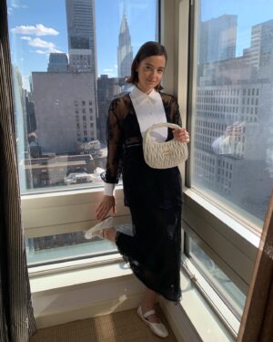 Celine Buckens Instagram - In @miumiu for a day of panel discussions at the international emmys 🩰 #showtrial