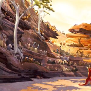 Celine DaHyeu Kim Instagram - Throwback on some Larrikins stuff. This was my very first painting I did as a visdev trainee 👀 Paul Duncan was my mentor back then and did the initial concept for this and my task was to paint a different view of it! #Visualdevelopment #Celinekim
