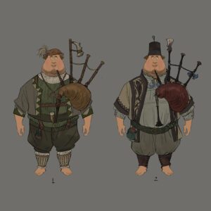 Celine DaHyeu Kim Instagram - Piper variations! Was trying out different parts of Europe with these😂 Character design by @tristan_poulain #theseabeast #celinekim #visualdevelopment