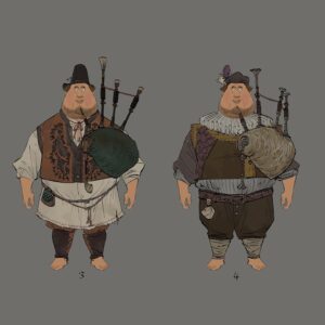 Celine DaHyeu Kim Instagram - Piper variations! Was trying out different parts of Europe with these😂 Character design by @tristan_poulain #theseabeast #celinekim #visualdevelopment