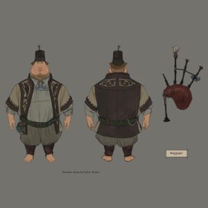 Celine DaHyeu Kim Instagram - “Make it scream piper!!” Probably my favorite costume design I did for #TheSeaBeast 🤓 Bagpiper character design was done by one of my favorite french person: @tristan_poulain @theseabeastnetflix #celinekim #visualdevelopment