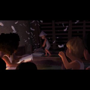 Celine DaHyeu Kim Instagram - Maisie is off to an adventure! Key paintings done for a sequence that first introduces Maisie and the title of the film:) It has the old title design haha @theseabeastnetflix #celinekim #theseabeast #visualdevelopment
