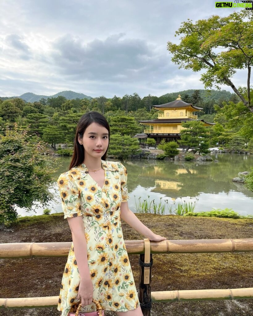 Chanidapa Pongsilpipat Instagram - วัดทองเกียวโต มรดกโลก ⚱️🌻 #kinkakujitemple #goldenpavilion #kyoto #japan #ChaniInAsia