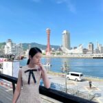 Chanidapa Pongsilpipat Instagram – Sunny day in Kobe. ☀️🗼#kobeporttower #merikenpark #kobe #japan #ChaniInAsia #FlatFF0738 #miumiu