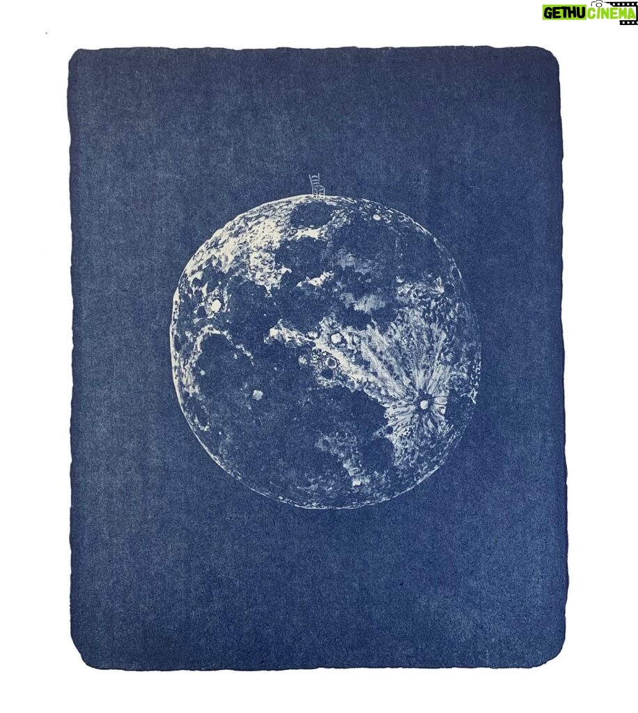 Charlotte Le Bon Instagram - Today is full moon day and my new litho print BLUE MOON is available on my store. Link in bio 👆🏻 Worldwide shipping 🌍 Blue moon occurs when there are 2 full moons in one month. It doesn’t happen every year but it did happen in 2020 on october 31st (obviously). 💙 Big up to my dearest @idemparis and @martin_giffard my master printer 🦾