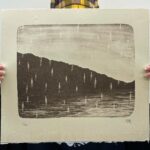 Charlotte Le Bon Instagram - Lithographie no. 2 NOT ALONE disponible sur mon store ⭐️ Peinture/dessin sur pierre et impression sur papier japon fait à la main 🤤 Lien dans ma bio Lithograph print no. 2 NOT ALONE available on my store ⭐️ Painted on stone and printed on handmade Japanese paper 🤤 Link in bio Master printers @idemparis 🤍