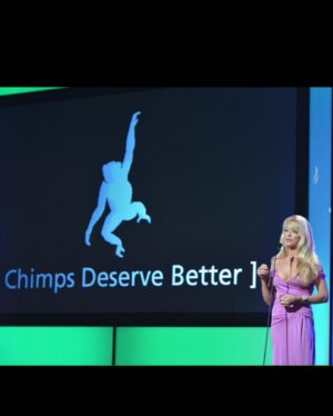 Charlotte Ross Instagram - Such an honor to receive the Animal Advocate of the Year Award from the Humane Society of the United States for my (and many amazing others!) lobbying on Capital Hill to pass the Great Ape Protection and Cost Savings to finally end all medical testing on chimpanzees and let them retire and live out their days free to roam as opposed to languishing in their small cages. As I’m sure you know, chimpanzees are extraordinary and we were the last industrialized nation to realize that it’s inhumane to test on them. 🐒 #tbt  #throwbackthursday  Please, consider donating to @chimphaven where many get to live after captivity ❤️