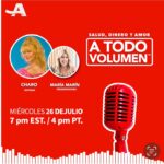 Charo Instagram - Sé parte de mi plática con @mariamarinmotivation @mariamarinonline, en el nuevo episodio de A Todo Volumen: Transformando el dolor para ayudar a otros, este 26 de Julio a las 7 p.m EST. Regístrate: http://spr.ly/6184PMfKl