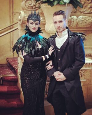 Chelsea Rebecca Instagram - It's a good party when you put your shoes in the coat check at midnight to keep going 💙 as always, @lojmasquerade put on an incredible show! #labyrinthmasquerade