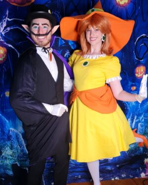 Chelsea Rebecca Instagram - Happy Halloween from Vampire Waluigi & Witch Daisy!!