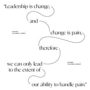 Chelsea Smith Instagram - We can only lead to the extent of our ability to handle pain. 

Check out my full interview on the Pain of Leadership, with the link in bio