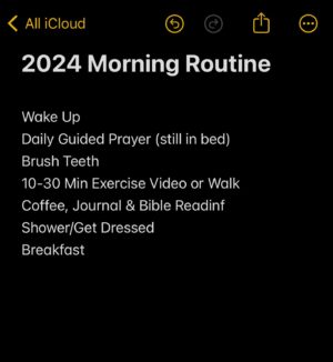 Chelsea Smith Instagram - #MarriageMonday

This spring Judah and I took an extended time away (some would call it a sabbatical) that absolutely changed our lives! It’s crazy the perspective you can get when you aren’t inundated by the realities and responsibilities of daily life. One of my biggest practical takeaways from that time was my need for a morning routine. I am a significantly kinder, healthier, and more patient wife, mom, employee and friend when I start my days off with a simple routine. It truly does wonders for our marriage!

One of the joys for me in a new year is to take time to re-evaluate my morning routine so it can align with my goals for the year…and I get oddly excited about it! But full disclosure, this morning (my kids first day back to school), I woke up with a sore throat and haven’t done the exercise yet…but I’ll get better tomorrow! 

Do you have a morning routine that will aid you in 2024? Comment below and share!