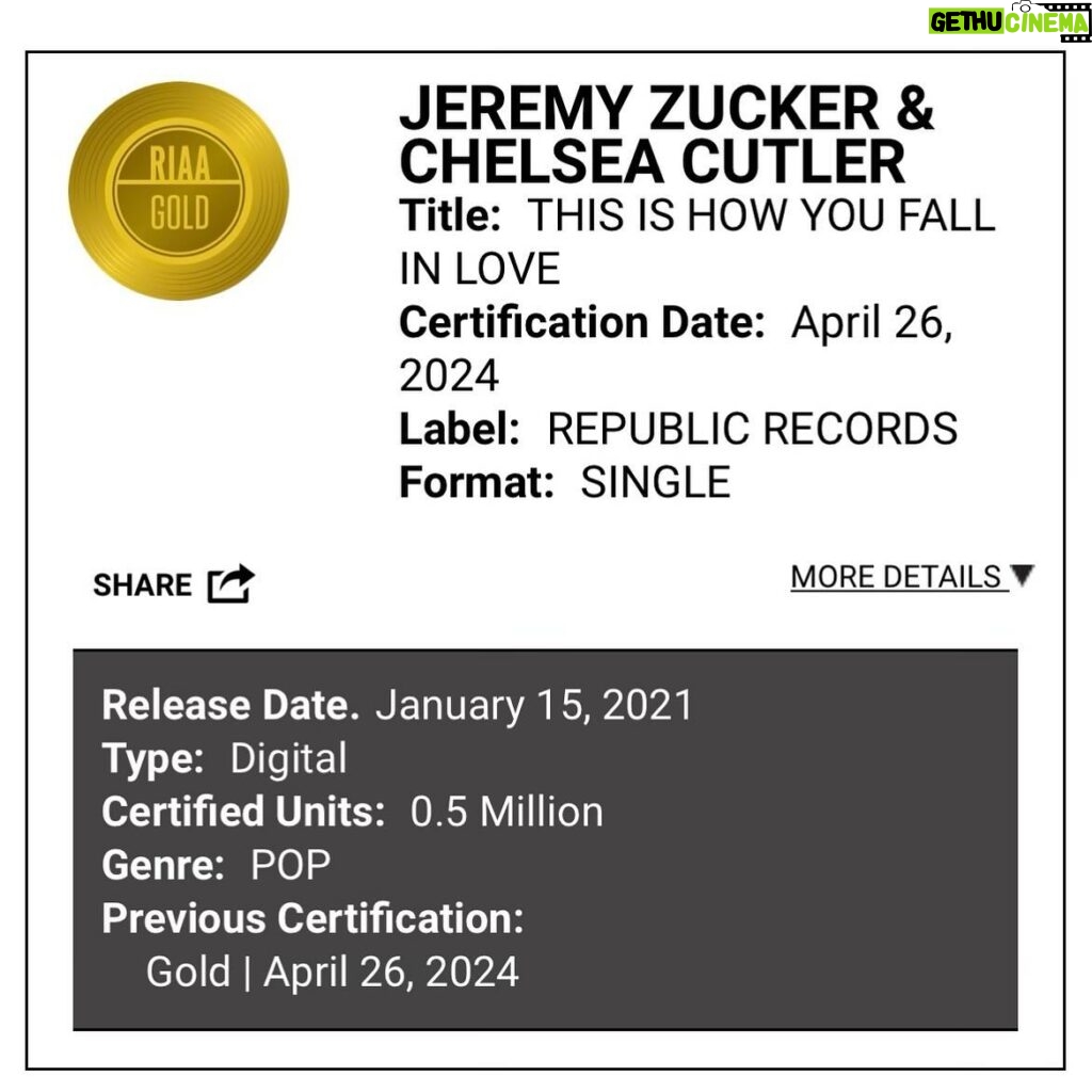 Chelsea Cutler Instagram - what in the world. double platinum. brent forever <3
