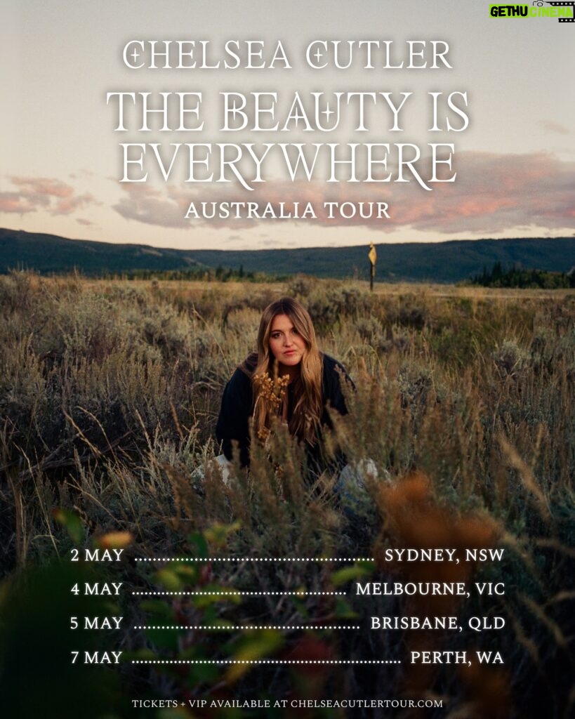 Chelsea Cutler Instagram - AUSTRALIA! wow it has been a long time coming, but i’m so excited to finally announce my first ever Australia tour this May. pre-sales start 12pm local time on Wednesday 7 Feb and general on-sale goes live 12pm local time on Thursday 8 Feb. see you soon and can’t wait to do a shoey <3