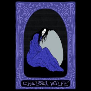 Chelsea Wolfe Instagram - San Francisco! this gorgeous poster by the one & only @billsafi will be available for sale at the merch table. I’m obsessed 🥚🤍

if we have extras, Bill & I will put them up in our online shops. printed by @brokenpressdesign - egg will be metallic.