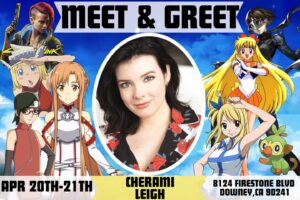 Cherami Leigh Instagram - @ogcollectibles is happy to announce we will be having the lovely @clkstar on April 20th and 21st✍🏻 
.
.
Tickets Available Online 🙌🏽 Link In Bio 🔥
.
.
Can’t Make It To The Event? Check Out Our Drop-Off & Send-In Service Online! ✍🏻 We Can Get Them Done For You! 😉
.
.
#anime #funko #animesigning #autograph #animevoiceactor #voiceactor #ogcollectibles #sao #swordartonline #swordartonlinealicization #cheramileigh #sailormoon #sailorvenus #asuna #sarada #boruto #patty #souleater #cyberpunk #cyberpunk2077 #vfemale #grookey #pokemon #lucy #fairytail #queen #makoto #persona #persona5