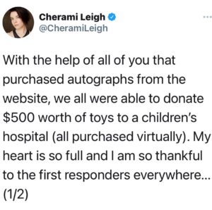 Cherami Leigh Instagram - Thank you so much! ❤️ Happy Happy Holidays!