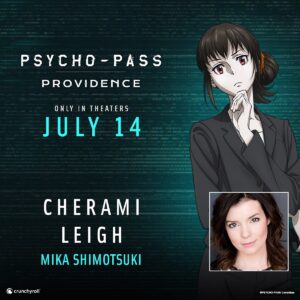 Cherami Leigh Instagram - Excited to jump back into the world of  #PsychoPass! Check it out in theaters #July14!