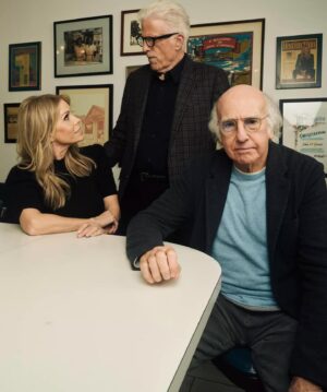 Cheryl Hines Instagram - Are you ready for this crew? Season Premiere Feb 4 on MAX ⭐️⭐️⭐️⭐️ Pics from LA Times article - Group shot of cast of Curb Your Enthusiasm
Ted Danson, from left, Jeff Garlin, J.B. Smoove, Richard Lewis, Vince Vaughn, Susie Essman, Cheryl Hines, Jeff Schaffer and Larry David of “Curb Your Enthusiasm” at John O’Groats diner in Los Angeles. (Daniel Prakopyck / For The Times). Hair: @charles_dujic  Make/up: @patrickdefontbrune #curbyourenthusiasm #larrydavid #vincevaughn #richardlewis #susieessman #teddanson #cherylhines #jeffgarlin #jeffschaffer #jbsmoove