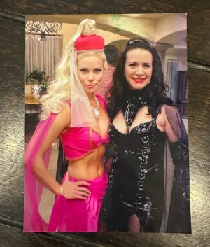 Cheryl Hines Instagram - Came across this pic yesterday!!! No idea what season of Curb Your Enthusiasm this was - One of the early ones! Susie & I going to a costume party. #finalseason #tbf #susieessman #curb #curbyourenthusiasm  #cheryldavid #susiegreene #halloweencostume #idreamofjeannie