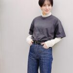 Chiaki Horan Instagram – _
『コタツ』Tシャツを、我らが小池栄子さんが作ってくださいました🩶
普段も着られるさりげないプリントが超可愛い☺️🩶
ありがとうございます🩶