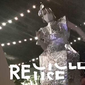 China Chow Instagram - DIY DANCING FEMBOT. 
Made from freezer delivery bags, a cardboard box & tape. Complete with cone breasts. 
Reduce. Reuse. Recycle. ♻️🌎
#leadonclimate