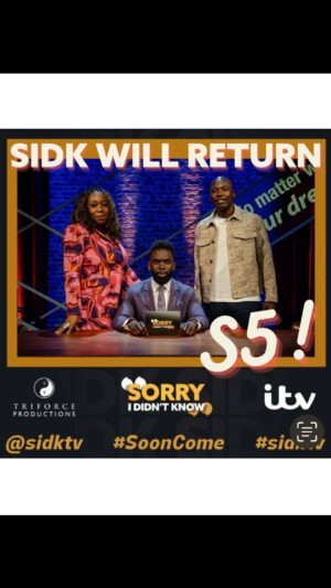 Chizzy Akudolu Instagram - Despite my lil ‘faux pas’ about a well known, TV chef and his ‘jollof’ 🍚 we didn’t lose Season 5!! 😂

WE BACK BABY!! I can’t wait for more fun and frolics. 

@realfraserayres you’re baby is turning 5. So proud of you 👌🏾👏🏽❤️

#SIDK #SorryIDidntKnow #panelshow #comedy #blackhistory #inclusion #5thSeason #igot5onit