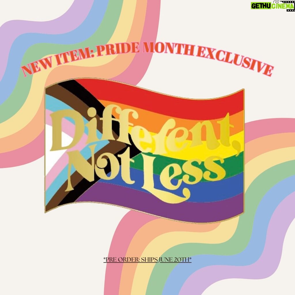 Chloé Hayden Instagram - Pride is celebration, but it’s also acknowledging the barriers that LGBTQIA (particularly blak and disabled) folk still face daily in accessing safe spaces. For Pride, l’m so excited to announce our limited Pride month Different Not Less pin, which alongside some rainbow versions of our classic merch collection, will have proceeds going to disabled LGBTQIA folks to help them access safe housing and gender affirming health care. The collection is available for pre order now Chloehayden.com.au/shop/pride-collection 🏳️‍🌈