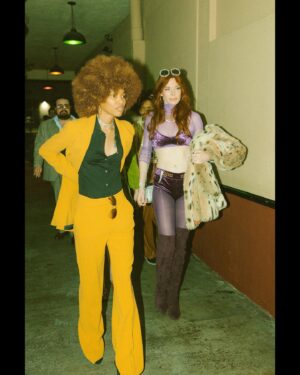 Chloe Dykstra Instagram - So let’s dance this last dance. (Fun fact: My outfit was a modified swimsuit from the 1970’s). #NightFeverLA