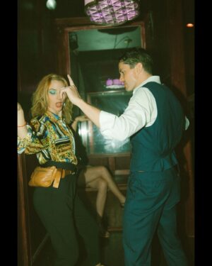 Chloe Dykstra Instagram - So let’s dance this last dance. (Fun fact: My outfit was a modified swimsuit from the 1970’s). #NightFeverLA