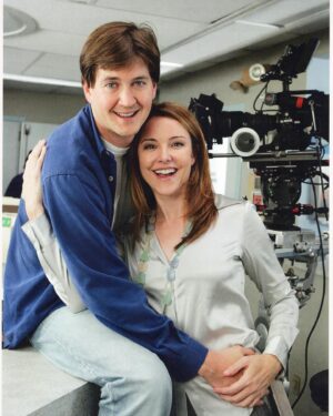 Christa Miller Instagram - Apparently Bill was still in high school when I started dating him 🍼 #scrubs 
📸 @mitchellhaddadphoto