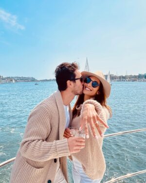 Christel Khalil Instagram - A couple months ago I said yes to the love of my life. We hate taking pictures so thank you to our beautiful friends for finally making us! Thank you @indigolabyogi for being such an amazing photog. And thank you @srestagn for asking me to be your partner in life. I could not be happier to tether myself to you forever….(and yes, dressing the same that day was a true accident 😆)