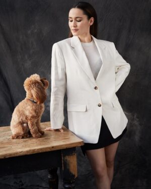 Christina Chong Instagram - This is a pure appreciation post for @runa_ewok 

I am so in love with my dog. 

We’d just gotten into bed tonight, when I caught her trying to clean her feet, so popped her in the bath tub for a quick paw scrub. 

After I finished her blow dry, she transitioned into her usual zoomies, but this time around grabbed my slippers and tried to persuade me to play an old game we hadn’t  played since she was a pup - she hasn’t grabbed my slippers for about 18 months. It made me so so happy to see how excited she was playing an old game she used to adore. 

After a few minutes of slipper wrestling (don’t knock it until you’ve tried it) I did my end of play command - ‘finished now’, and she immediately dropped the slippers and calmed her little excited self down. 

I lifted her back into her pink fluffy doughnut bed - which is on my bed - and as I did so, she really looked up at me, holding my gaze  more firmly than usual. It was like she was thanking me. Thanking me for making her all clean, and warm and for taking the time to play her favourite puppyhood game. Her sweet look was saying ‘thank you for understanding me and loving me Mummy’ 🥹 

It really amazes me how two completely different species can create such an incredible bond ❤️

Love you Runie 😘

📸 @davidreissphotography