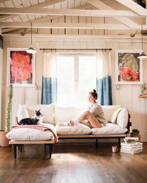 Christina Masterson Instagram - Staring at each other and out the window these past few weeks. Using our imagination and creativity more than ever. Thanks @floyddetroit for making this time comfier and brighter for us. #stayhome 📷 pic by @brandonharman