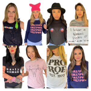 Christina Moore Instagram - These gorgeous women are my neighbors and friends. They are fierce, kind and smart. They are mothers who fight for a world where their young girls rights are protected. Voting is deeply personal. Vote your heart. But for me and my cul de sac #ourbodies #ourchoice #roeroeroethevote #womensrights #vote #whoruntheworldgirls #girlpower