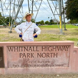 Christina Moore Instagram - Sightseeing in L.A. along the “Whitnall Highway” in North Hollywood/Burbank.  Maybe not the most glamorous of sights. #10000steps