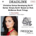 Christina Ochoa Instagram - 🌎🌏🌍 No sabéis la ilusión que me hace por fin compartir esta noticia y mas aún emprender en esta aventura con un equipo de personas creativas como estas… So incredibly excited for this world to go from page to screen and to do it with a team like this one. #EmptyEarth #Scifi #CienciaFicción #ClimateStories @qecollective @freedomstudiosinc