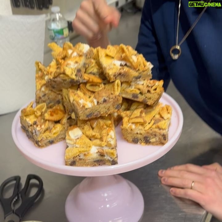 Christina Tosi Instagram - 🤫 football snacks can be sweet too. Baking some game day faves with the @todayfood team! 🏈