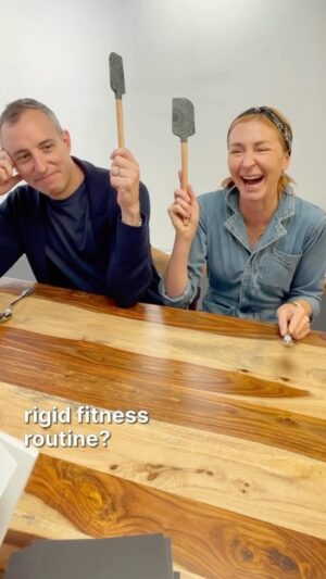 Christina Tosi Instagram - All work and no play makes for, at the very least, a very dull Tuesday. Luckily, husband and wife entrepreneurial duo @christinatosi and @wguidara know how to have a lot of fun — and this extra special segment of Rapid Fire on The Entrepreneurs Studio podcast is no exception!

This is Rapid Fire: Double Down, and it’s similar to the shoe game you may have seen played at weddings, where the couple is asked of a variety of questions to test their knowledge of each other. Instead of using shoes, Will is represented by a serving spoon 🥄 and Christina is represented by a spatula 👩‍🍳

Watch to the end to see who we crowned the winner, and catch the full version of this special Rapid Fire segment at the 🔗 in our bio - @theentrepreneurs.studio