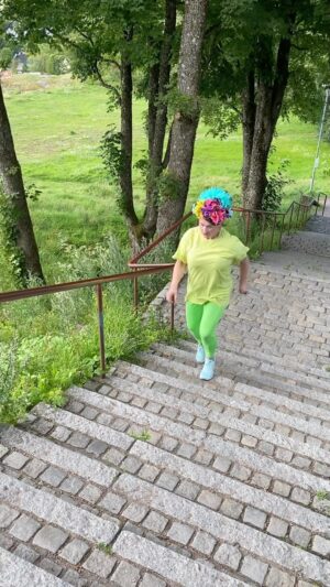 Christine Koht Instagram - Oj oj oj- nå tar det helt av! Det er ikke til å tro hvor bra trappe-jogge form jeg er i nå:) :) ja, for en stil❣️