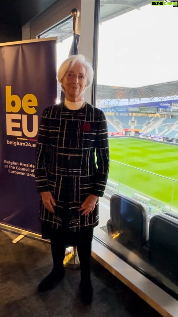 Christine Lagarde Instagram - Happy to be playing for Team 🇪🇺 in Ghent today! I’m here for the Eurogroup and Ecofin meetings hosted by the Belgian Presidency. On the agenda today: 🔹Capital markets union 🔹Europe’s competitiveness