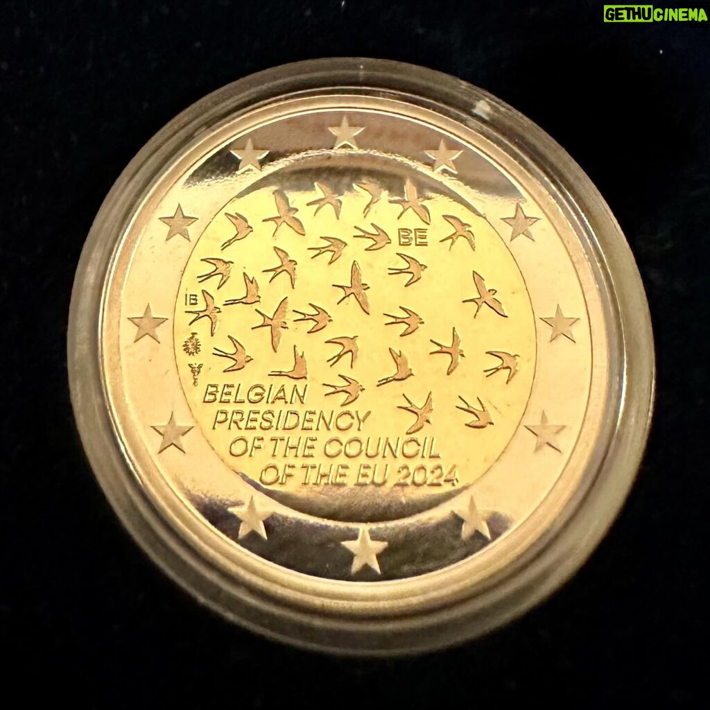 Christine Lagarde Instagram - 🇧🇪🇪🇺 To mark the Belgian Presidency of the Council of the EU, a special €2 commemorative coin has been produced. I was delighted to join Belgium’s Finance Minister Vincent Van Peteghem and other colleagues yesterday evening to mark the launch of the coin. Two million of these coins will shortly enter circulation. Did you know that each country that uses the euro as its official currency may issue two commemorative coins per year?