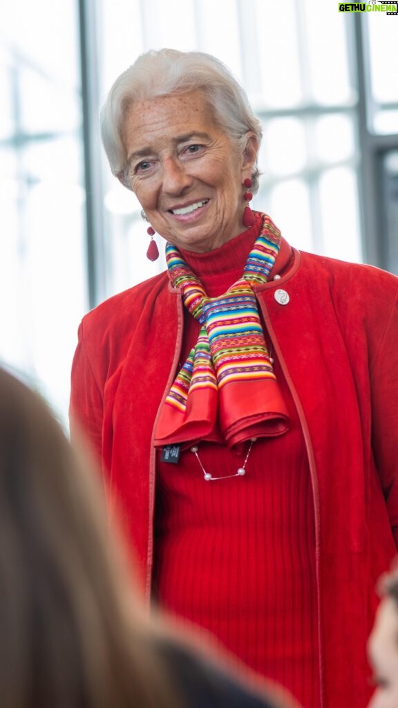 Christine Lagarde Instagram - I was happy to meet the students who attended this year’s IT Girls Bootcamp at our office in Frankfurt. It is so important that young women today, who will be the leaders of tomorrow, are exposed to the many opportunities that the world has to offer – including in Science, Technology, Engineering and Mathematics. We therefore took some time to talk about their future studies and possible career paths at the ECB.
