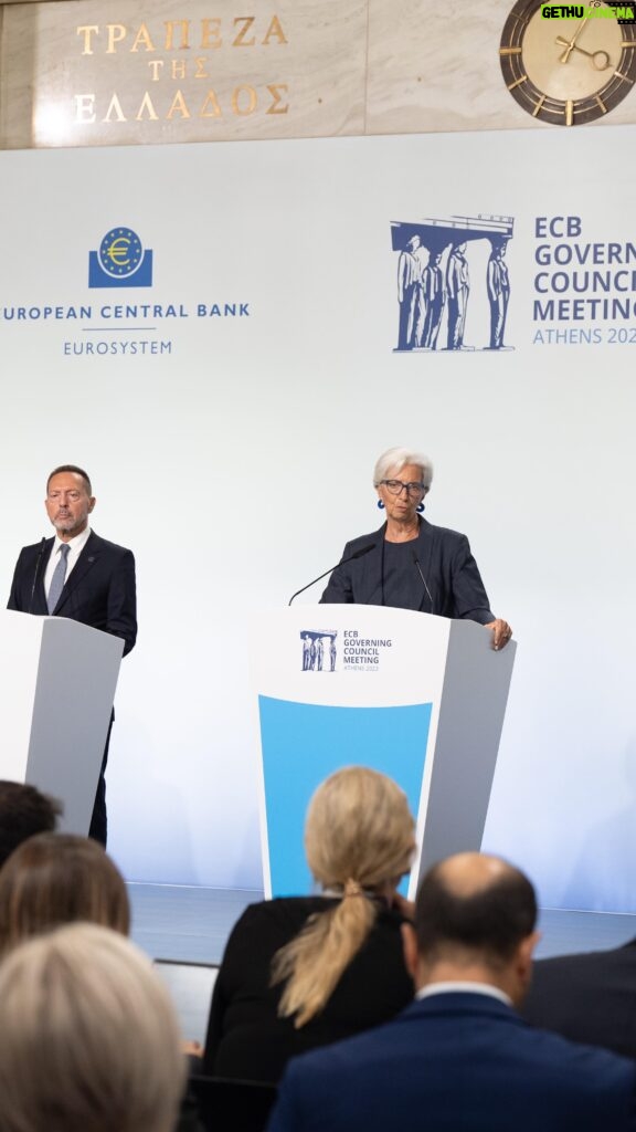 Christine Lagarde Instagram - Earlier this week, the ECB Governing Council met in Athens. I want to thank Governor Yannis Stournaras and all colleagues at the Bank of Greece for their kind hospitality.