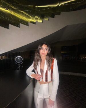 Ciara Riley Wilson Instagram - a little bts on how i designed this outfit for the freeridge premiere out of disposable film strips of pics from our cast wrap party :) thank u 4 streaming freeridge this week, if ya haven’t seen it yet, go do it now 👀🔮😈