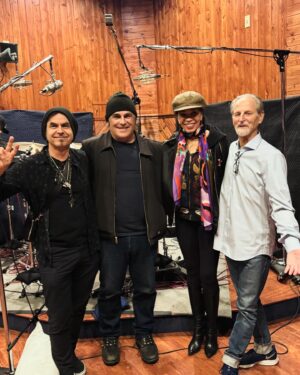 Cindy Blackman Instagram - Recording w/ the awesome @iamorianthi & awesome @rhondasmithbass  Here’s A little post session fun. 1) w/  @realeddiekramer 2) w/  Vinnie & Johnny from  @thetonefactorylasvegas  3) w/ @ajmccmusic  and 4) w/ Marco