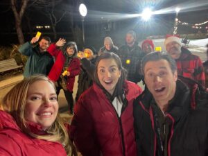 Cindy Busby Instagram - Cheers to a wonderful premiere tonight! #everythingchristmas airs on @hallmarkchannel at 8pm and @w_network in 🇨🇦! Here’s some fun #behindthescenes pictures! I love all these humans so much! Thanks for tuning in! 🙏💕 #countdowntochristmas #hallmark